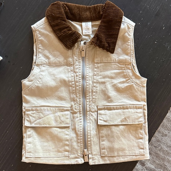 Banana Republic Other - Banana Republic Baby Vest in Cream and Brown